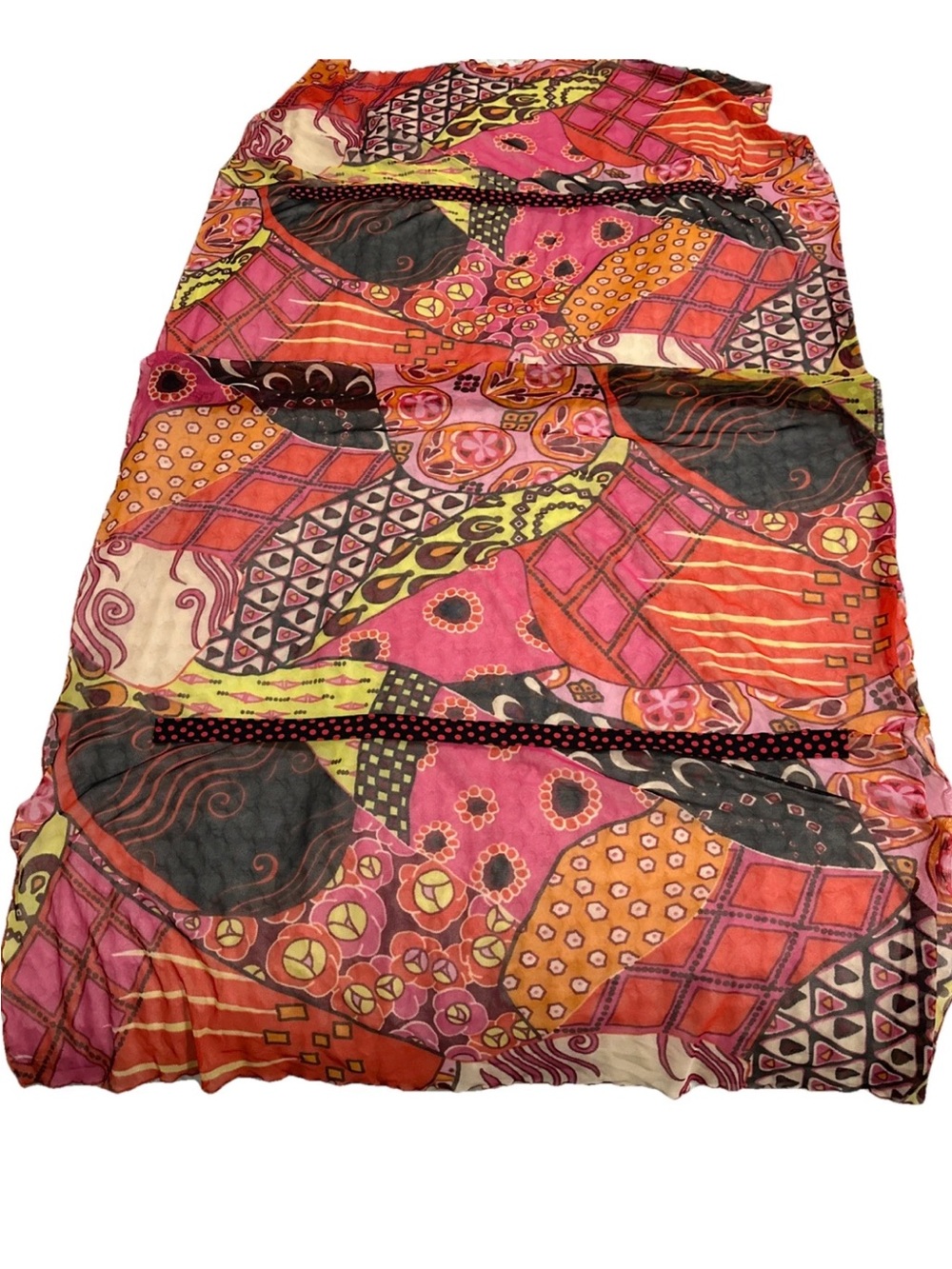 GARELLA  One Size Sheer Boho Shawl/wrap Colorful Great Condition